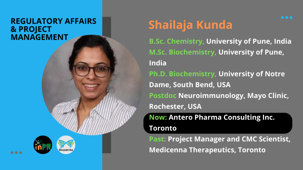 Shailaja Kunda | PhD | Co-Founder | Regulatory Affairs | Project Management