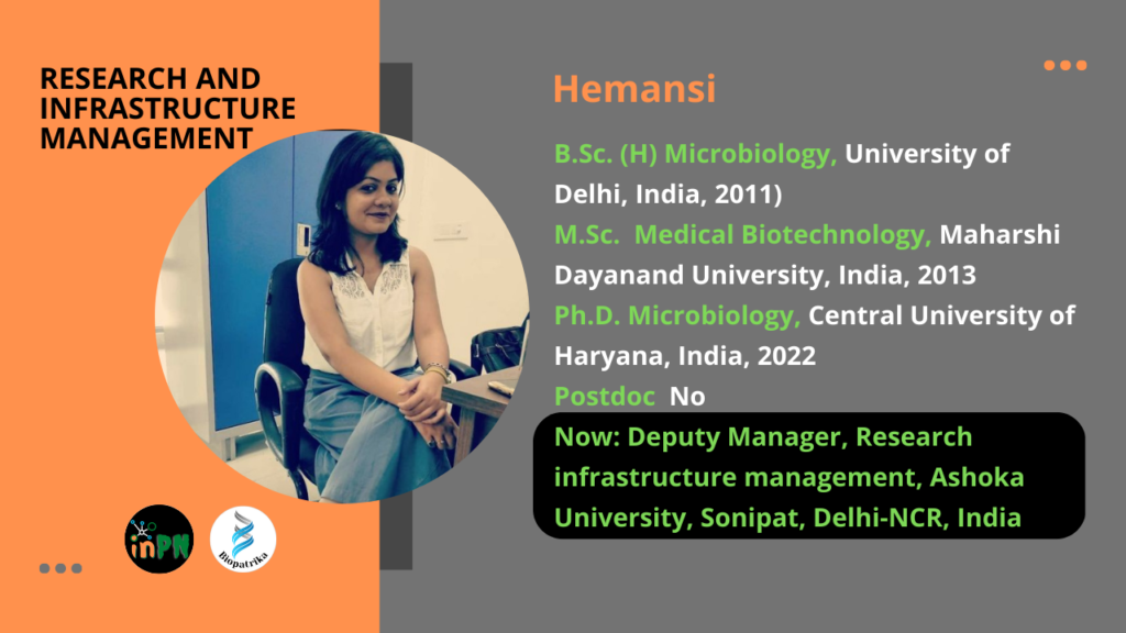 Research and Infrastructure Management | Hemansi