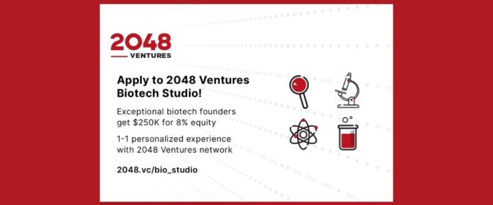 Apply to the 2048 Ventures Biotech Studio