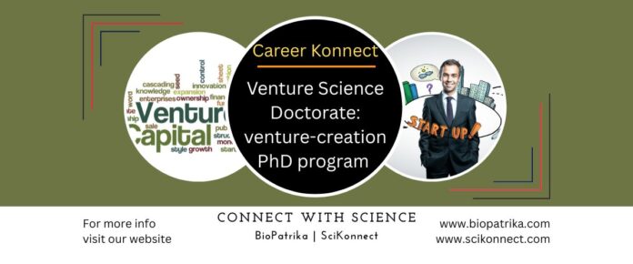 Venture Science Doctorate venture-creation PhD program