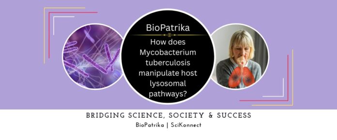 How does Mycobacterium tuberculosis manipulate host lysosomal pathways