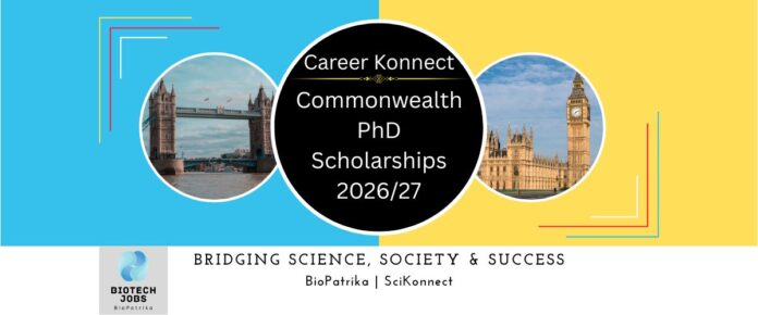 Commonwealth PhD Scholarships 202627
