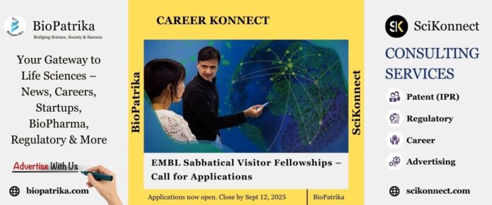 EMBL Sabbatical Visitor Fellowships – Call for Applications