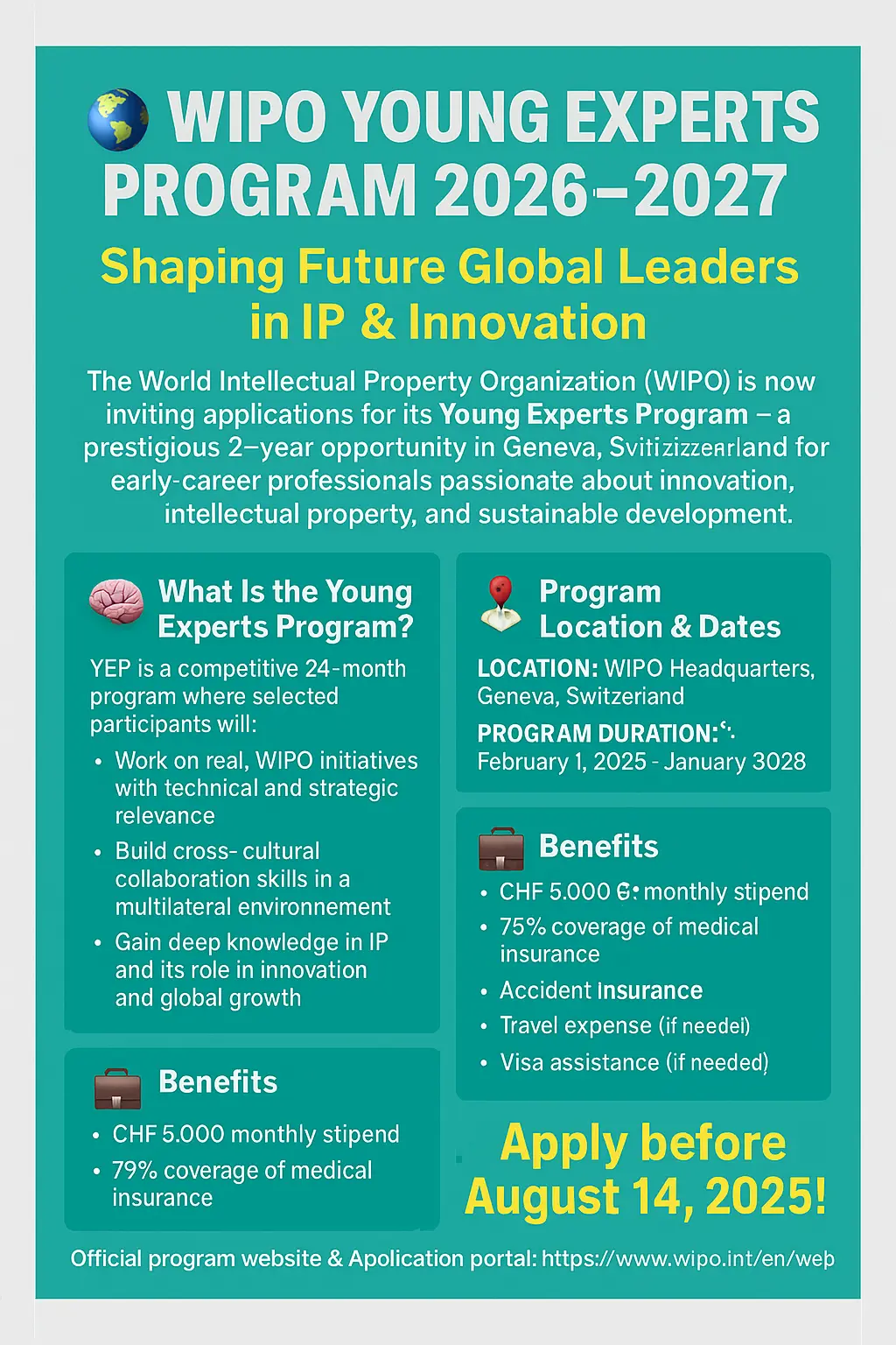 WIPO Young Experts Program 2026–2027 - IPR
