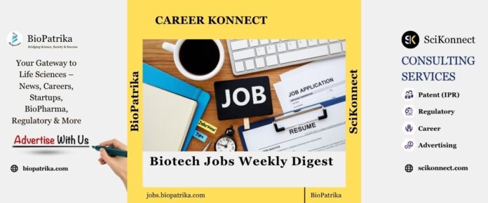 BioPatrika Jobs Weekly Digest