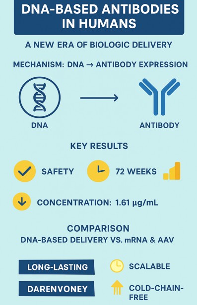 DNA-Based Antibody Therapy Shows Long-Lasting In Vivo Expression in Humans