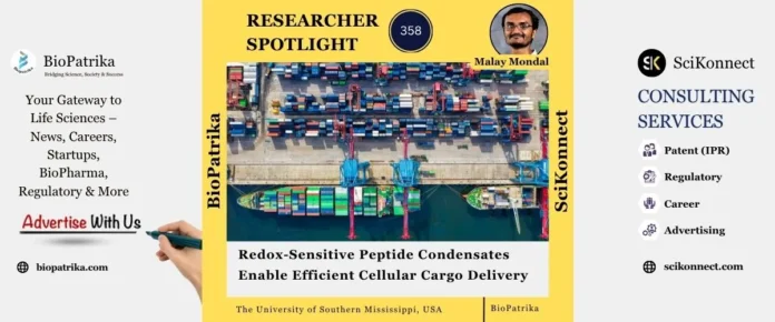 Redox-Sensitive Peptide Condensates Enable Efficient Cellular Cargo Delivery
