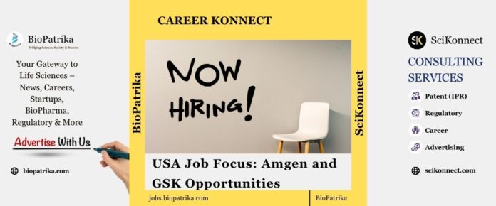 USA Job Focus Amgen and GSK Opportunities - Oct 2025