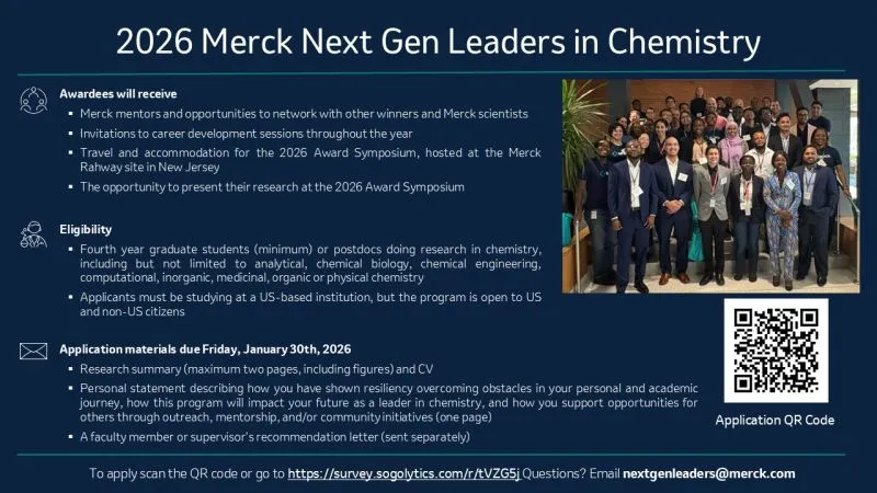 Merck Opens Applications for 2026 Next Gen Leaders in Chemistry