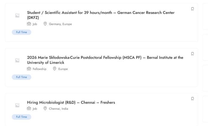 Latest Research Jobs, PhD & Fellowship Opportunities March 21 2026 BioPatrika