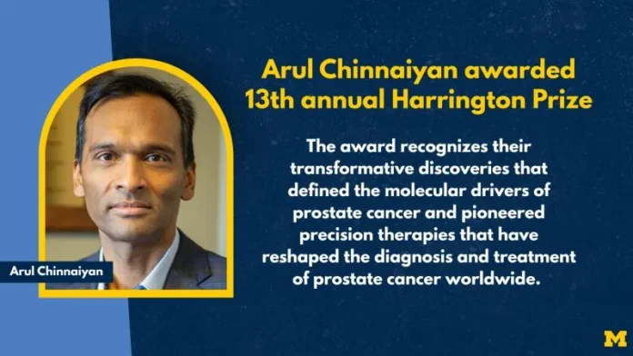 Arul Chinnaiyan Wins 2026 Harrington Prize for Breakthrough Prostate Cancer Research