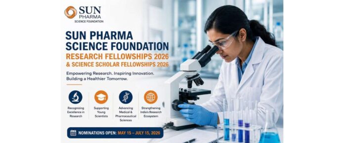 Sun Pharma Science Foundation Opens Research & Science Scholar Fellowships 2026