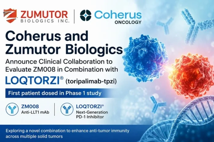 Coherus and Zumutor Launch Phase 1 Trial of ZM008 and LOQTORZI Combination Therapy