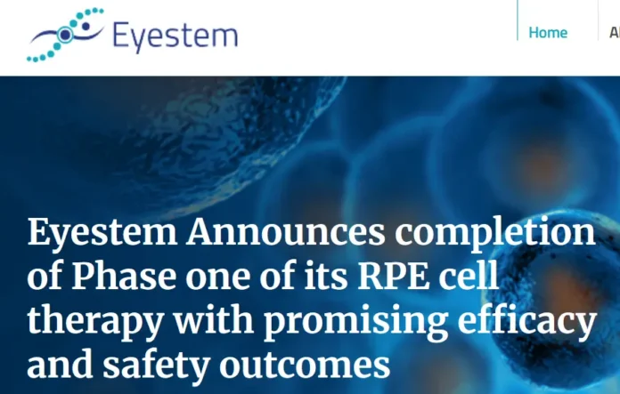Eyestem Reports Phase 2 Data for Eyecyte-RPE in Geographic Atrophy